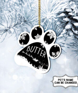 Dog Paw Custom-Shaped Ornament, Custom Name Gift For Dog Lovers - Ettee - chihuahua ornament