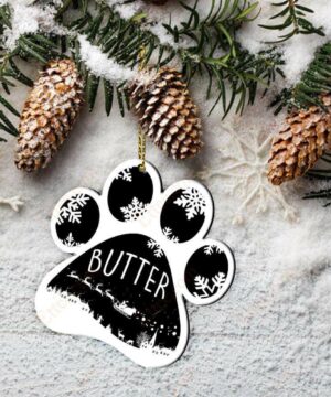 Dog Paw Custom-Shaped Ornament, Custom Name Gift For Dog Lovers - Ettee - chihuahua ornament