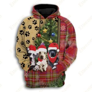 Pitbull 3D Unisex Hoodie, Christmas Gift For Dog Lovers - Ettee - 3D Sweater