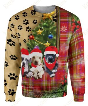 Pitbull 3D Unisex Hoodie, Christmas Gift For Dog Lovers - Ettee - 3D Sweater