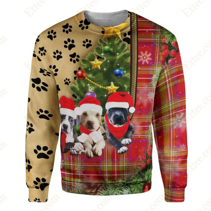 Pitbull 3D Unisex Hoodie, Christmas Gift For Dog Lovers - Ettee - 3D Sweater