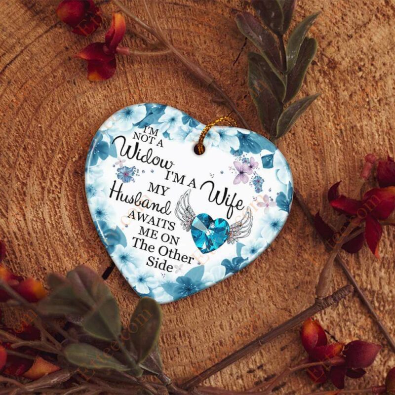 Love In Heaven Ceramic Ornament, Christmas Memorial Gift - Ettee - Ceramic ornament