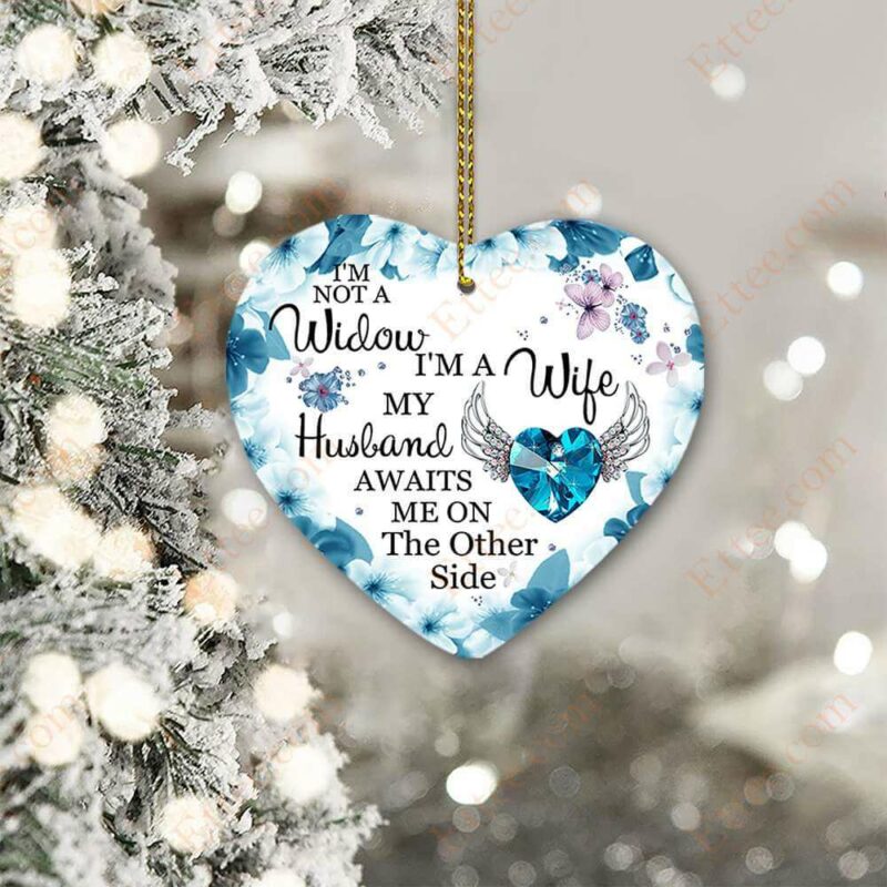 Love In Heaven Ceramic Ornament, Christmas Memorial Gift - Ettee - Ceramic ornament