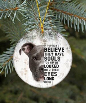 Pitbull Dog Ceramic Ornament, If You Don't Believe They Have Souls - Ettee - Ceramic ornament