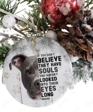 Pitbull Dog Ceramic Ornament, If You Don't Believe They Have Souls - Ettee - Ceramic ornament