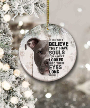 Pitbull Dog Ceramic Ornament, If You Don't Believe They Have Souls - Ettee - Ceramic ornament