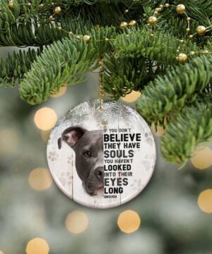 Pitbull Dog Ceramic Ornament, If You Don't Believe They Have Souls - Ettee - Ceramic ornament