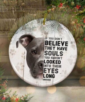 Pitbull Dog Ceramic Ornament, If You Don't Believe They Have Souls - Ettee - Ceramic ornament