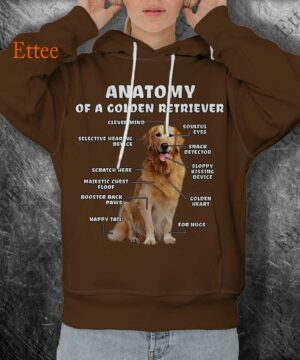 Anatomy Of A Golden Retriever 3D Unisex Hoodie, Perfect Gift For Dog Lovers - Ettee - 3D