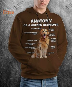 Anatomy Of A Golden Retriever 3D Unisex Hoodie, Perfect Gift For Dog Lovers - Ettee - 3D