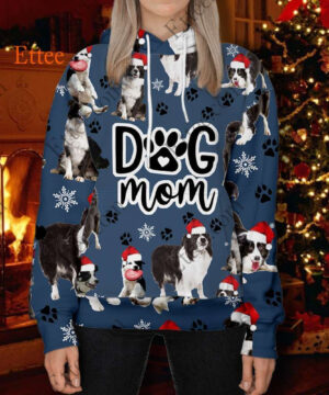 Border Collie 3D Unisex Hoodie, Dog Mom Christmas 2022 - Ettee - 3D