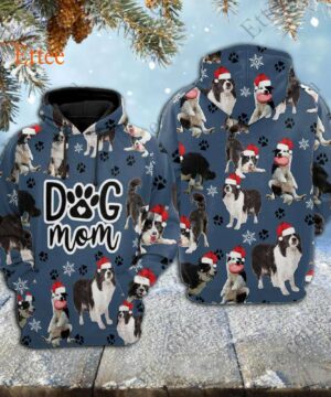 Border Collie 3D Unisex Hoodie, Dog Mom Christmas 2022 - Ettee - 3D