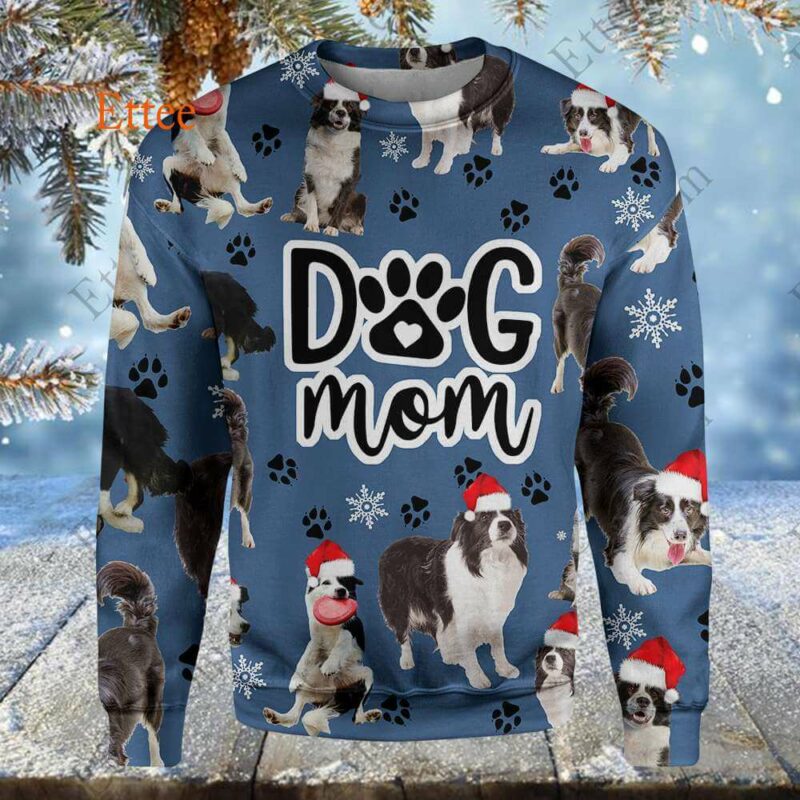 Border Collie 3D Unisex Hoodie, Dog Mom Christmas 2022 - Ettee - 3D