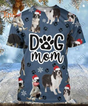 Border Collie 3D Unisex Hoodie, Dog Mom Christmas 2022 - Ettee - 3D