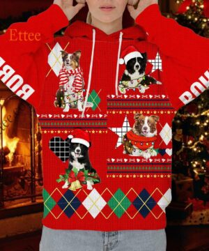 Border Collie 3D Unisex Hoodie Gift for Dog Lovers - Ettee - 3D