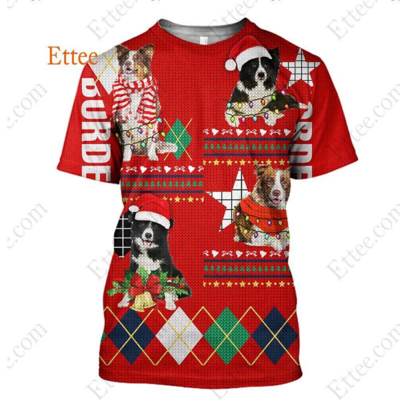 Border Collie 3D Unisex Hoodie Gift for Dog Lovers - Ettee - 3D