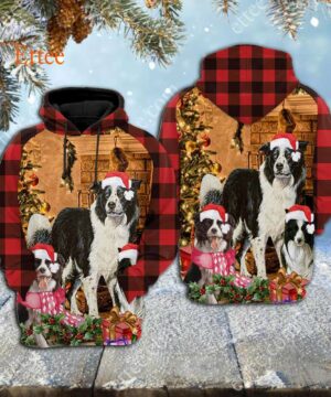 Border Collie Vintage 3D Unisex Hoodie, Dog Gift 2022 - Ettee - 2022