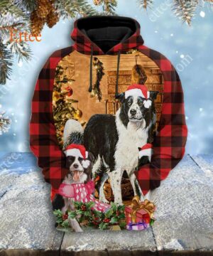 Border Collie Vintage 3D Unisex Hoodie, Dog Gift 2022 - Ettee - 2022