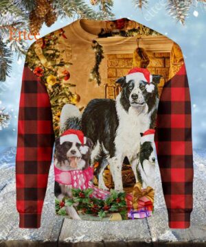 Border Collie Vintage 3D Unisex Hoodie, Dog Gift 2022 - Ettee - 2022