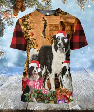 Border Collie Vintage 3D Unisex Hoodie, Dog Gift 2022 - Ettee - 2022