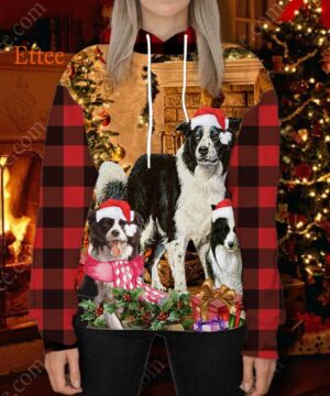 Border Collie Vintage 3D Unisex Hoodie, Dog Gift 2022 - Ettee - 2022