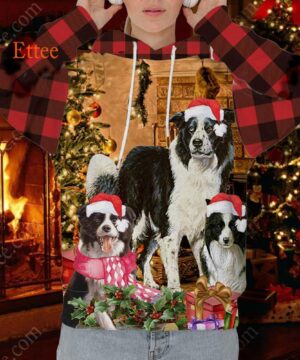 Border Collie Vintage 3D Unisex Hoodie, Dog Gift 2022 - Ettee - 2022