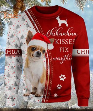 Chihuahua Kisses Fix Everything 3D Unisex Hoodie - Ettee - 3D