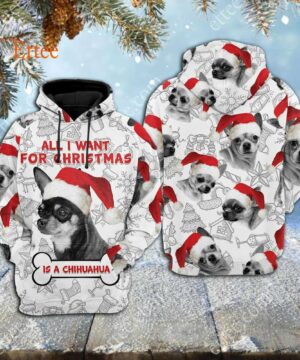 Chihuahua Sketch 3D Unisex Hoodie - Ettee - 3D