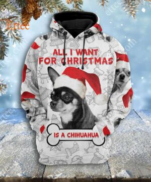 Chihuahua Sketch 3D Unisex Hoodie - Ettee - 3D