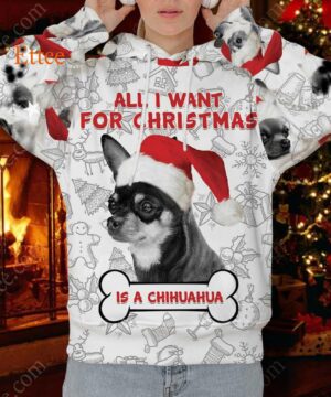 Chihuahua Sketch 3D Unisex Hoodie - Ettee - 3D