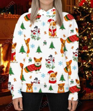 Corgi Dog 3D Unisex Hoodie Christmas 2022 - Ettee - 3D