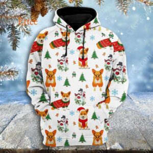 Corgi Dog 3D Unisex Hoodie Christmas 2022 - Ettee - 3D