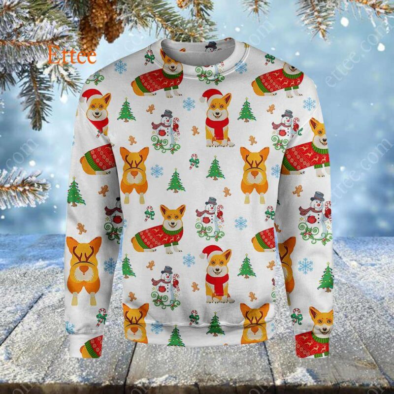 Corgi Dog 3D Unisex Hoodie Christmas 2022 - Ettee - 3D