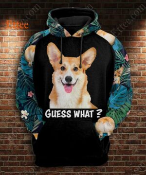 Corgi Dog 3D Unisex Hoodie, Guess What Corgi Butt Unique Gift 2022 - Ettee - 2022