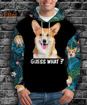 Corgi Dog 3D Unisex Hoodie, Guess What Corgi Butt Unique Gift 2022 - Ettee - 2022