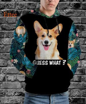 Corgi Dog 3D Unisex Hoodie, Guess What Corgi Butt Unique Gift 2022 - Ettee - 2022