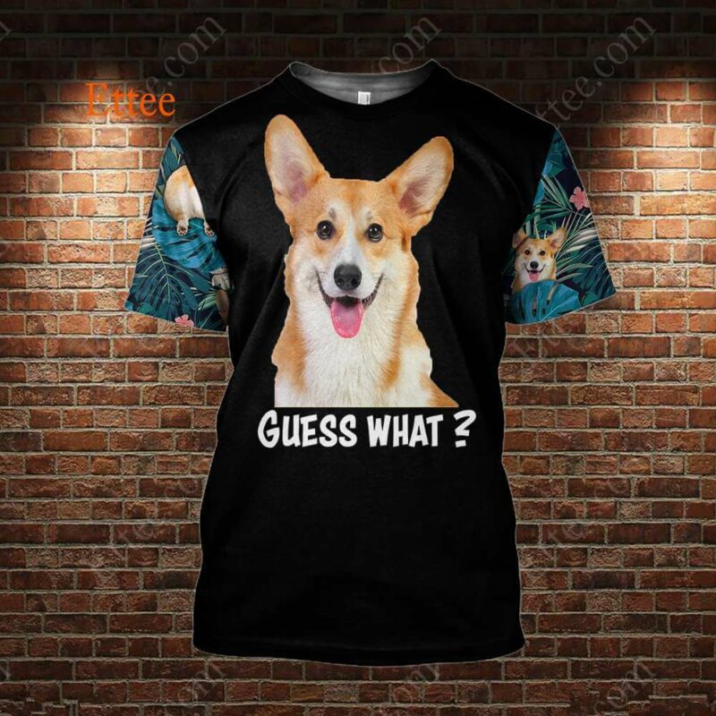 Corgi Dog 3D Unisex Hoodie, Guess What Corgi Butt Unique Gift 2022 - Ettee - 2022