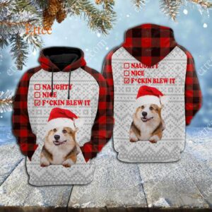 Corgi Dog F Blew It 3D Unisex Hoodie, Christmas Gift for Dog Lovers - Ettee - 3D