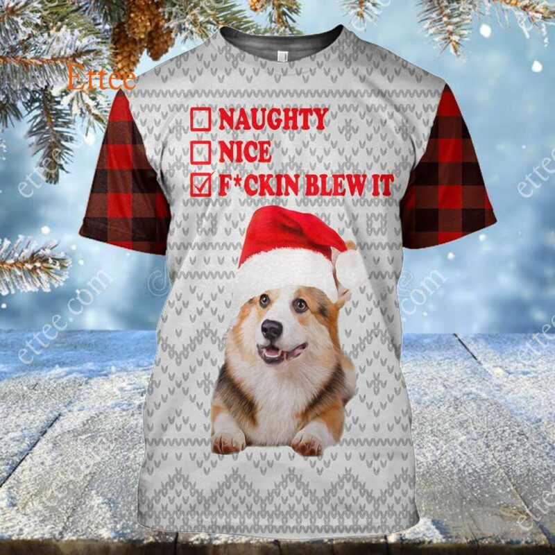 Corgi Dog F Blew It 3D Unisex Hoodie, Christmas Gift for Dog Lovers - Ettee - 3D