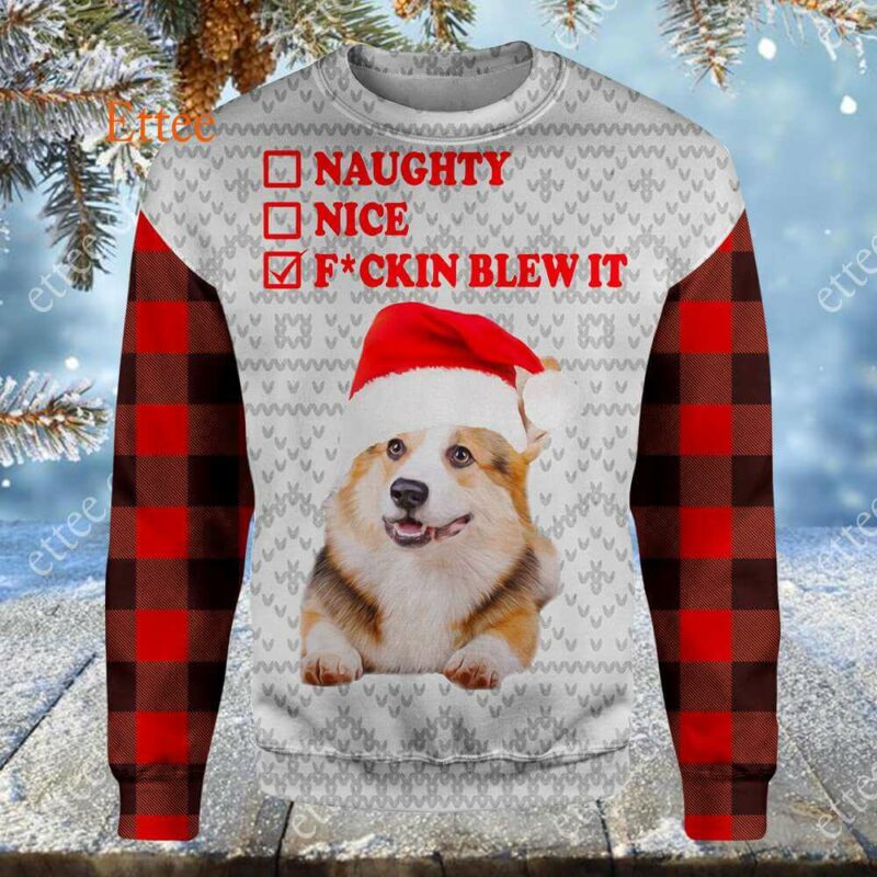 Corgi Dog F Blew It 3D Unisex Hoodie, Christmas Gift for Dog Lovers - Ettee - 3D