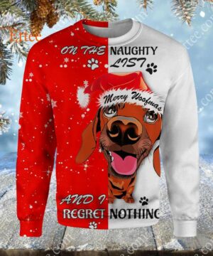 Dachshund Wiener Dog 3D Unisex Hoodie, On The Naughty List - Ettee - 3D