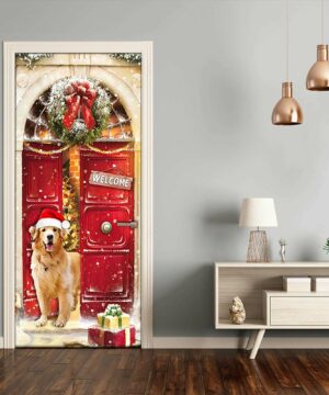 Golden Retriever Door Cover, Christmas 2022 Home Decoration - Ettee - christmas 2022