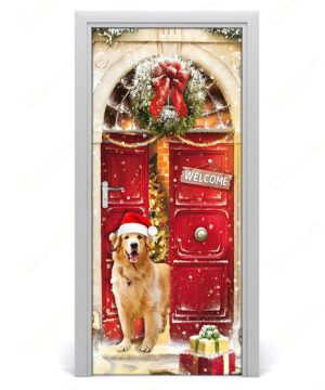 Golden Retriever Door Cover, Christmas 2022 Home Decoration - Ettee - christmas 2022