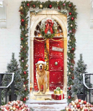 Golden Retriever Door Cover, Christmas 2022 Home Decoration - Ettee - christmas 2022