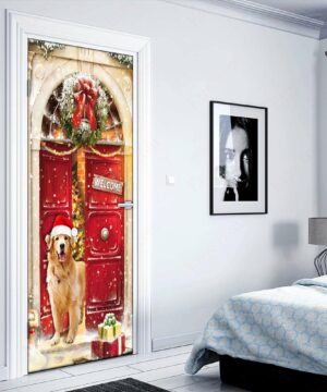 Golden Retriever Door Cover, Christmas 2022 Home Decoration - Ettee - christmas 2022