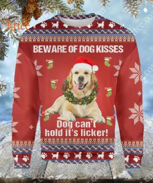 Golden Retriever Licker 3D Unisex Hoodie, Beware Of Dog Kisses - Ettee - 3D