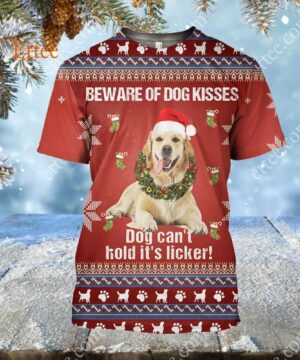 Golden Retriever Licker 3D Unisex Hoodie, Beware Of Dog Kisses - Ettee - 3D