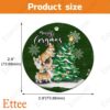 Corgi Dogs Ceramic Ornament, Christmas Tree - Ettee - Animal Ornament