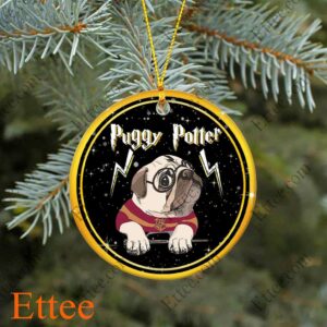 Puggy Potter Ceramic Ornament Christmas Gift 2022 - Ettee - 2022