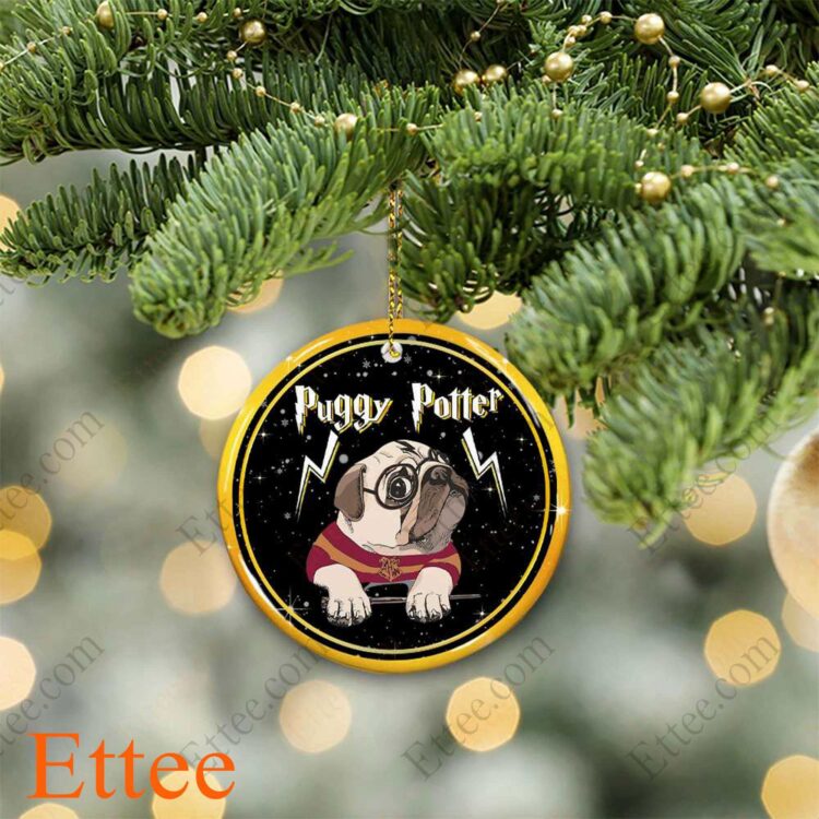 Puggy Potter Ceramic Ornament Christmas Gift 2022 - Ettee - 2022